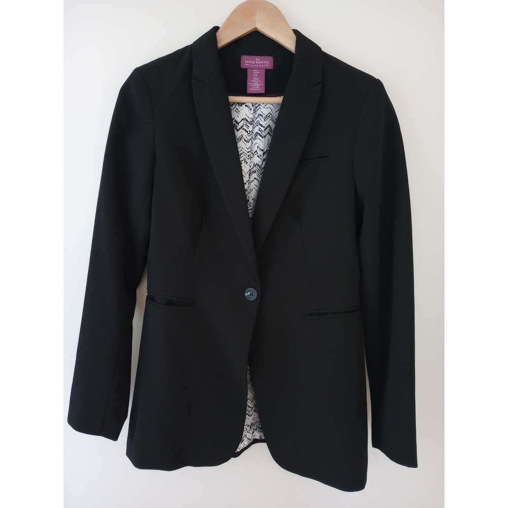 The Savile Row Co. London Ladies Tuxedo Jacket Size:S Color:Black